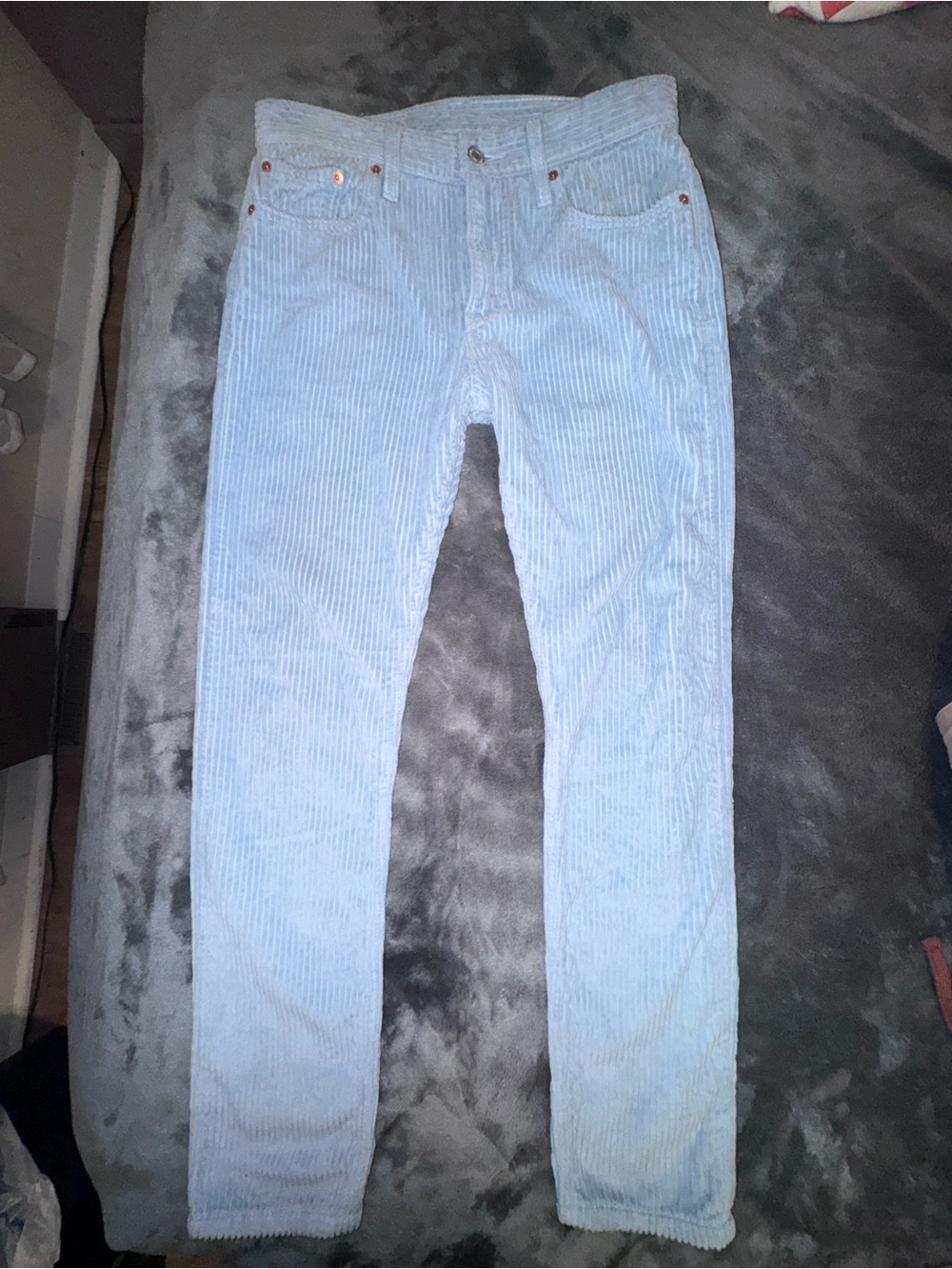 Levi's Men's Light Blue Corduroy Straight Jeans
